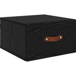 vidaXL Cabinet de chevet mural Chêne noir 35 x 35 x 20 cm