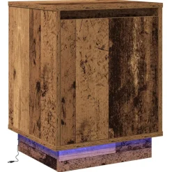 Tables-vidaXL Cabinet de chevet 39 x 34,5 x 50 cm Bois ancien