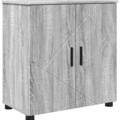 vidaXL Cabinet de salle de bain avec porte Gris Sonoma 61 x 35 x 64 cm
