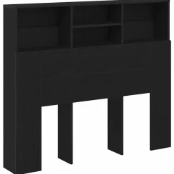 Lits & Accessoires-vidaXL Cabinet de Tête de Lit Chêne noir 120 x 19 x 103,5 cm Chêne noir