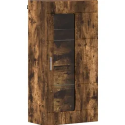 vidaXL Cabinet en Bois Chêne fumé 50 x 29 x 100 cm Bois d'ingénierie