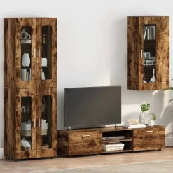 vidaXL Cabinet en Bois Chêne fumé 50 x 29 x 100 cm Bois d'ingénierie