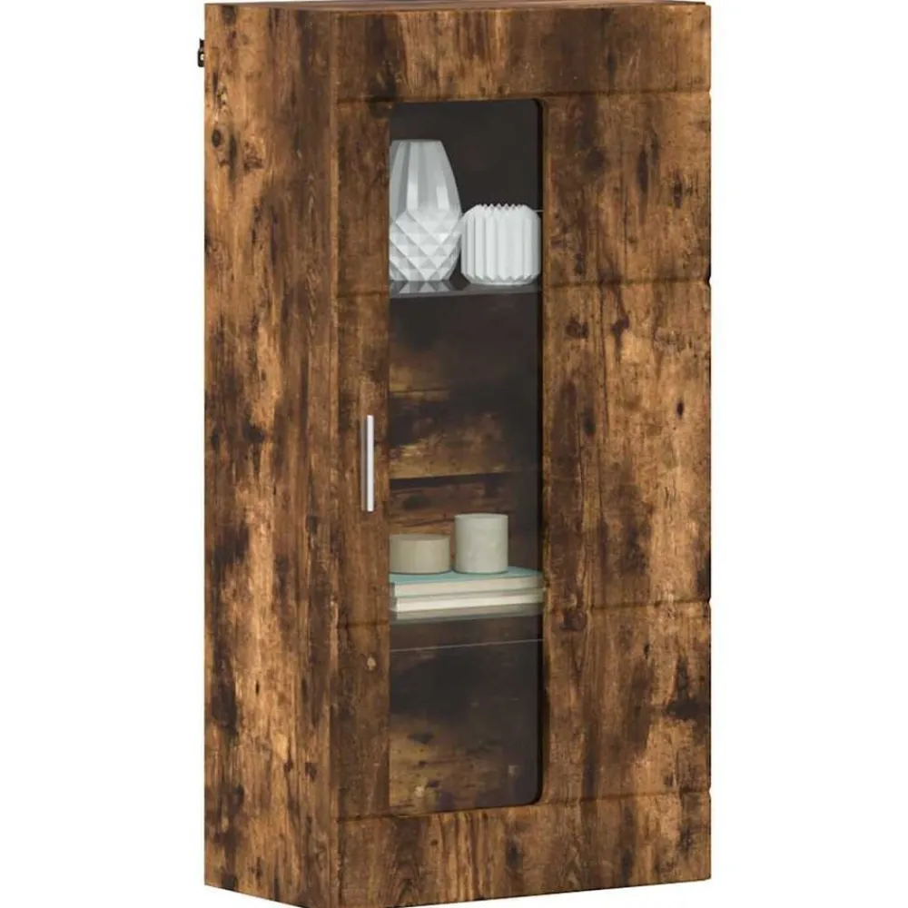vidaXL Cabinet en Bois Chêne fumé 50 x 29 x 100 cm Bois d'ingénierie