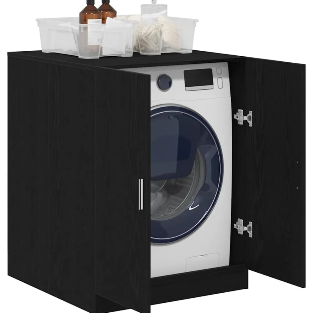 Accessoires Pour Appareils Électroménagers-vidaXL Cabinet pour lave-linge Chêne noir 70,5 x 71,5 x 91,5 cm Chêne noir