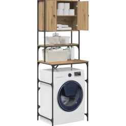 Accessoires Pour Appareils Électroménagers-vidaXL Cabinet pour lave-linge Chêne artisanal 68 x 48,5 x 194 cm chêne artisanal
