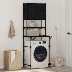 Accessoires Pour Appareils Électroménagers-vidaXL Cabinet pour lave-linge Chêne noir 68 x 48,5 x 194 cm Ch&ecirc;ne noir