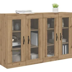 Armoires & Meubles De Rangement-vidaXL Cabinets muraux 2 pcs Chêne artisanal 69,5 x 34 x 90 cm ch&ecirc;ne artisanal