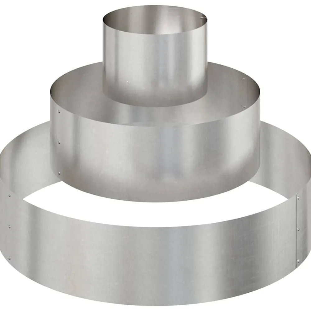 Pelouses & Jardins-vidaXL Cache-pot de jardin Argent 90 x 90 x 20 cm Acier inoxydable