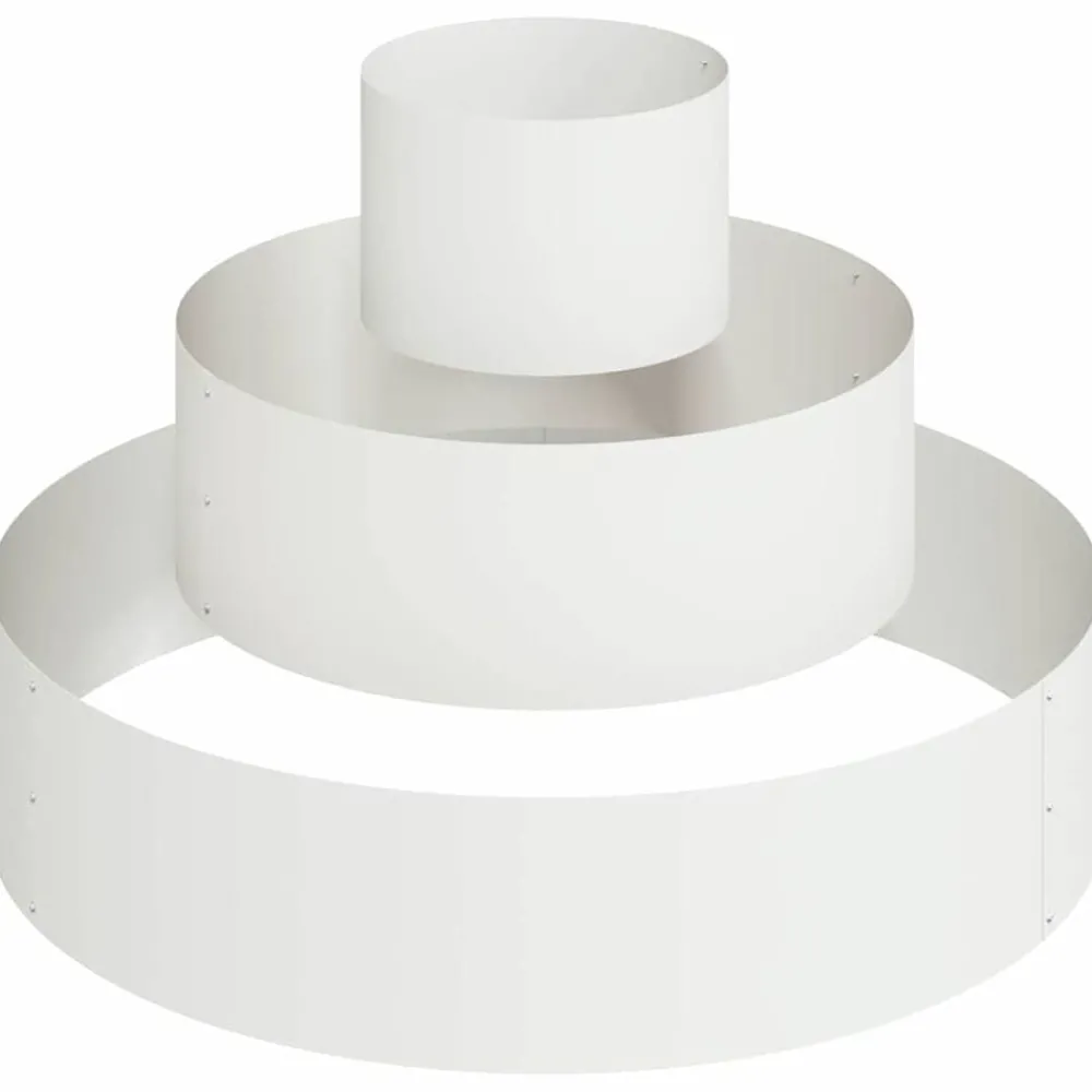 vidaXL Cache-pot de jardin Blanc 90 x 90 x 20 cm Acier laminé à froid