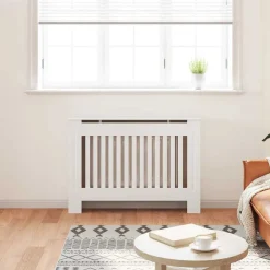 Accessoires Pour Appareils Électroménagers-vidaXL Cache-radiateur 112 cm MDF Blanc