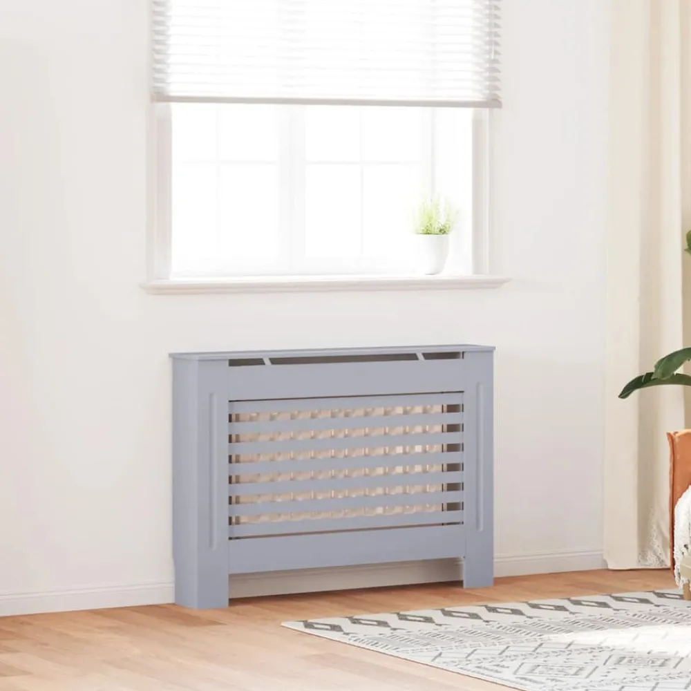 vidaXL Cache-radiateur anthracite 112x19x81,5 cm MDF