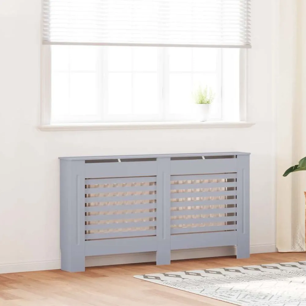 Accessoires Pour Appareils Électroménagers-vidaXL Cache-radiateur 152x19x81,5 cm MDF Anthracite