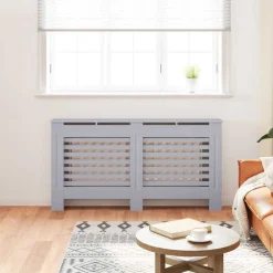 Accessoires Pour Appareils Électroménagers-vidaXL Cache-radiateur 152x19x81,5 cm MDF Anthracite