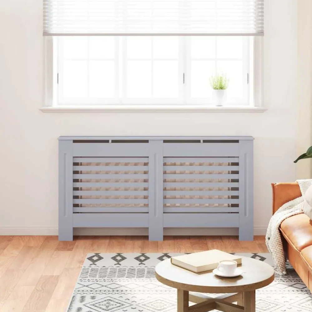 Accessoires Pour Appareils Électroménagers-vidaXL Cache-radiateur 152x19x81,5 cm MDF Anthracite