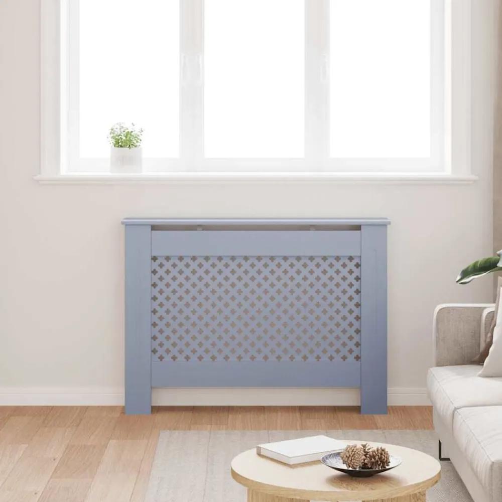 Accessoires Pour Appareils Électroménagers-vidaXL Cache-radiateur 112x19x81,5 cm MDF Anthracite