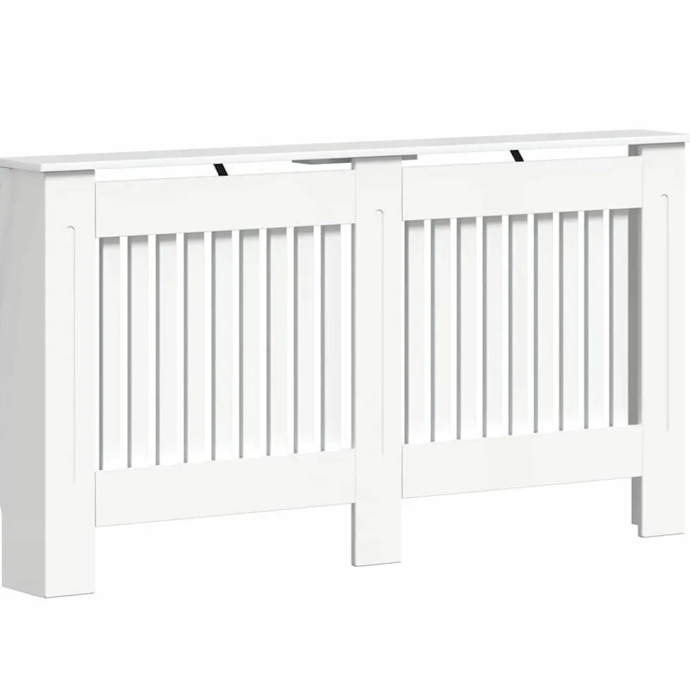 Accessoires Pour Appareils Électroménagers-vidaXL Cache-Radiateur 152 x 19 x 81,5 cm Blanc brillant