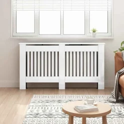 Accessoires Pour Appareils Électroménagers-vidaXL Cache-Radiateur 152 x 19 x 81,5 cm Blanc brillant