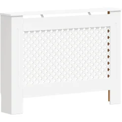 Accessoires Pour Appareils Électroménagers-vidaXL Cache-radiateur 112x19x81,5 cm MDF Blanc