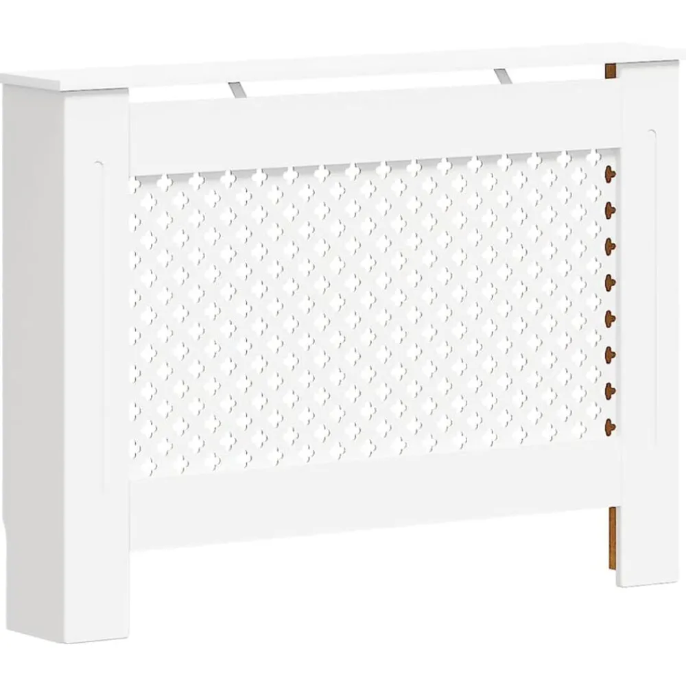 Accessoires Pour Appareils Électroménagers-vidaXL Cache-radiateur 112x19x81,5 cm MDF Blanc