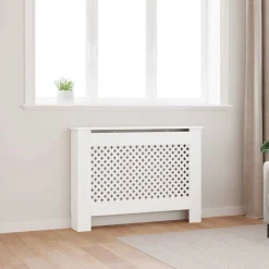 Accessoires Pour Appareils Électroménagers-vidaXL Cache-radiateur 112x19x81,5 cm MDF Blanc