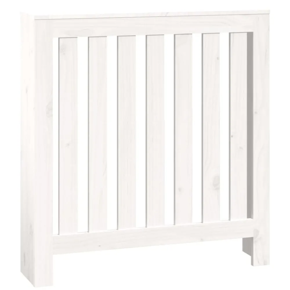 Accessoires Pour Appareils Électroménagers-vidaXL Cache-radiateur 79,5x19x84 cm Bois massif de pin Blanc