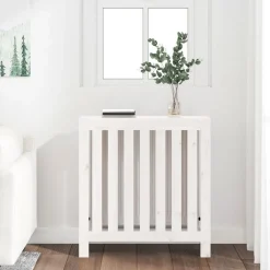 Accessoires Pour Appareils Électroménagers-vidaXL Cache-radiateur 79,5x19x84 cm Bois massif de pin Blanc