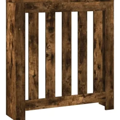 vidaXL Cache-radiateur chêne fumé 78x20x82 cm bois d'ingénierie