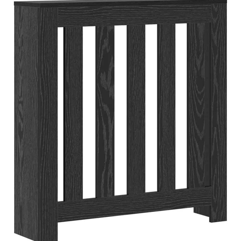Accessoires Pour Appareils Électroménagers-vidaXL Cache-Radiateur Chêne noir 78 x 20 x 82 cm Bois d'ingénierie Lattes verticales