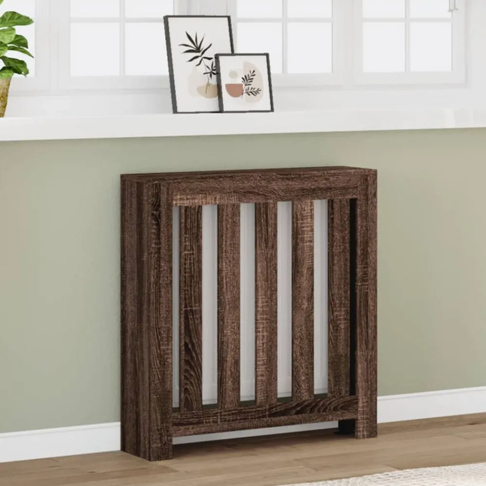 Accessoires Pour Appareils Électroménagers-vidaXL Cache-radiateur chêne marron 78x20x82 cm bois d'ingénierie Chêne marron