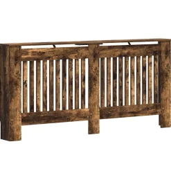 Accessoires Pour Appareils Électroménagers-vidaXL Cache-Radiateur Chêne fumé 172 x 19 x 81,5 cm Bois d'ingénierie Chêne fumé