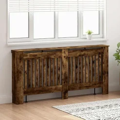 Accessoires Pour Appareils Électroménagers-vidaXL Cache-Radiateur Chêne fumé 172 x 19 x 81,5 cm Bois d'ingénierie Ch&ecirc;ne fumé
