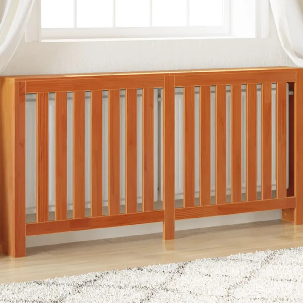 Accessoires Pour Appareils Électroménagers-vidaXL Cache-radiateur cire 169x19x84 cm bois massif de pin Marron