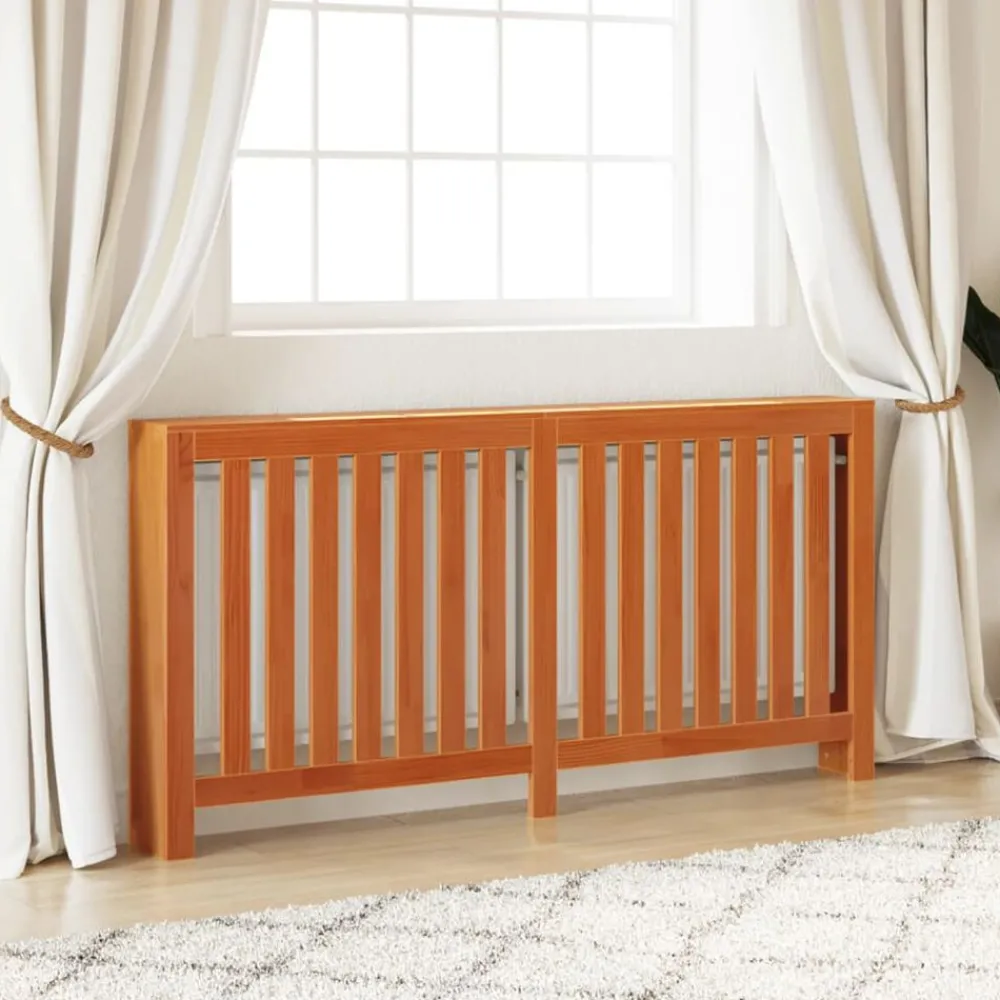 Accessoires Pour Appareils Électroménagers-vidaXL Cache-radiateur cire 169x19x84 cm bois massif de pin Marron