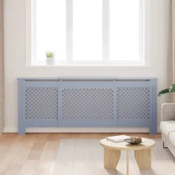 Accessoires Pour Appareils Électroménagers-vidaXL Cache-radiateur MDF 205 cm Gris
