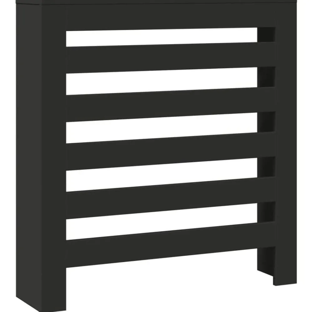 Accessoires Pour Appareils Électroménagers-vidaXL Cache-radiateur 78x20x82 cm bois d'ingénierie Noir