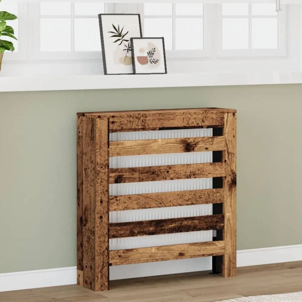vidaXL Cache-radiateur 78x20x82 cm bois d'ingénierie