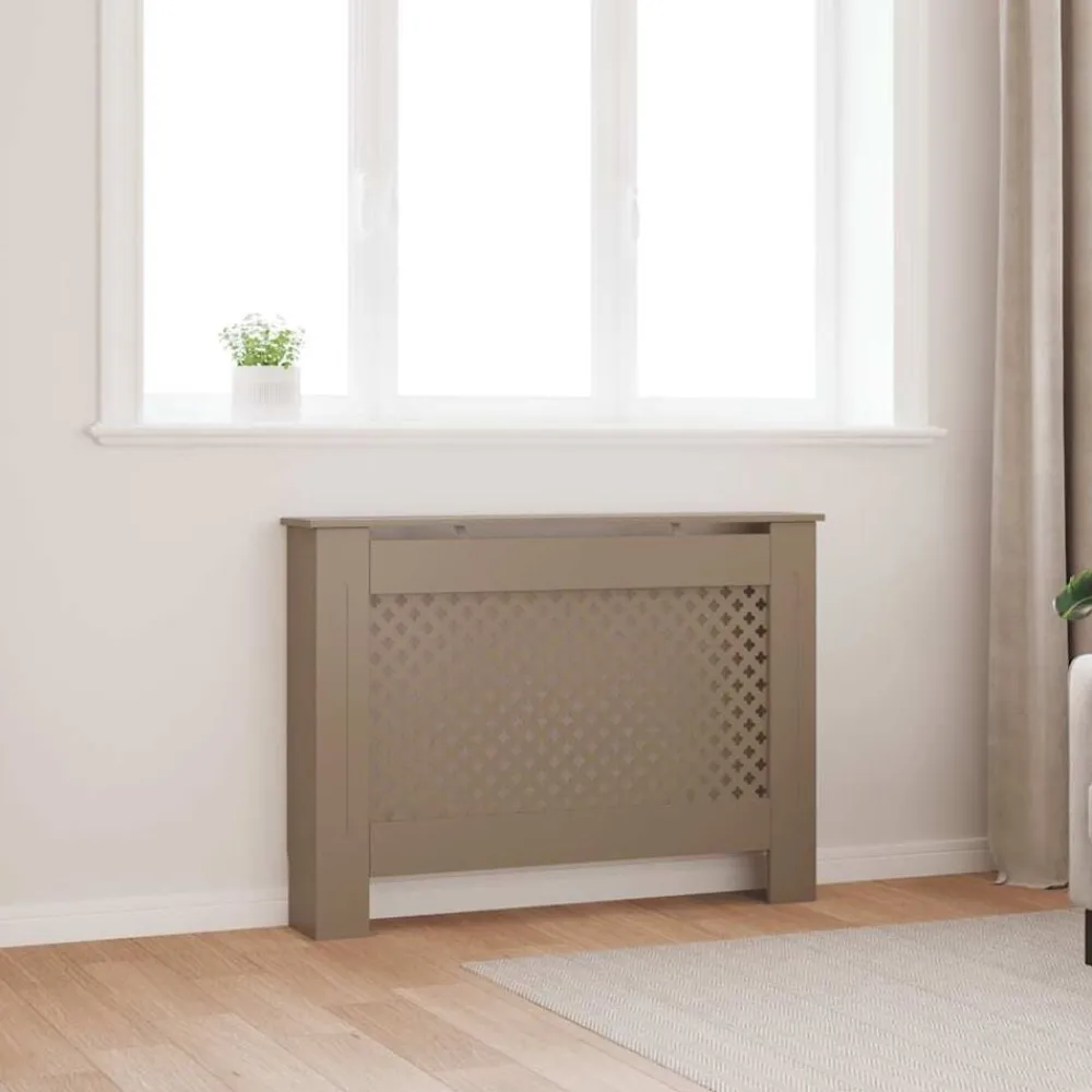 Accessoires Pour Appareils Électroménagers-vidaXL Cache-radiateur 112x19x81,5 cm MDF Marron