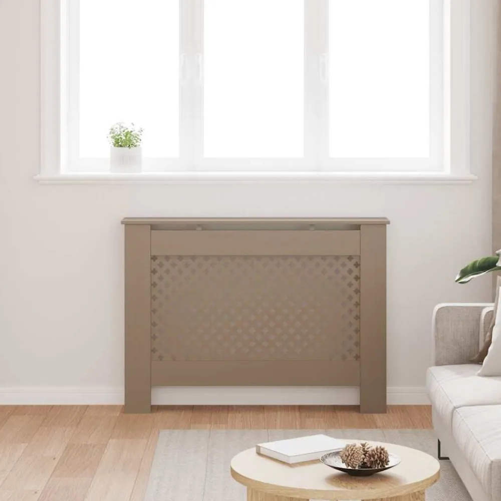 Accessoires Pour Appareils Électroménagers-vidaXL Cache-radiateur 112x19x81,5 cm MDF Marron