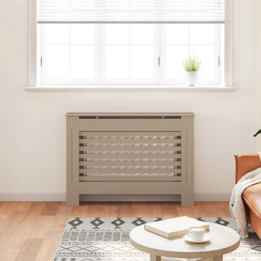 Accessoires Pour Appareils Électroménagers-vidaXL Cache-radiateur 112x19x81,5 cm MDF Marron