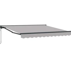 Pelouses & Jardins-vidaXL Cadre d'auvent Gris clair 300 x 250 cm Gris clair (cadre anthracite)