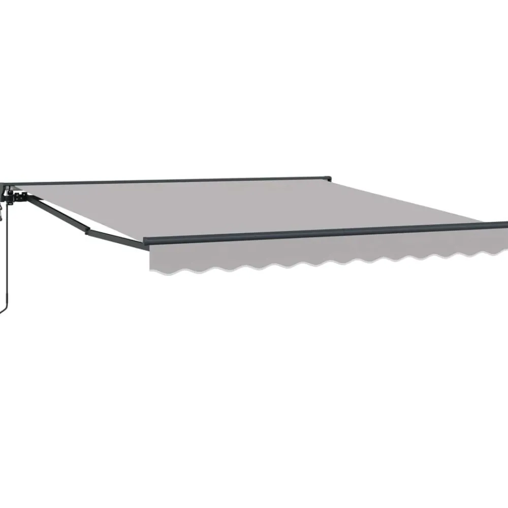 Pelouses & Jardins-vidaXL Cadre d'auvent Gris clair 300 x 250 cm Gris clair (cadre anthracite)