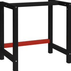 Accessoires Pour Tables-vidaXL Cadre de banc de travail Métal 80x57x79 cm Noir et rouge