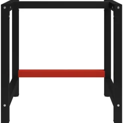 Accessoires Pour Tables-vidaXL Cadre de banc de travail Métal 80x57x79 cm Noir et rouge