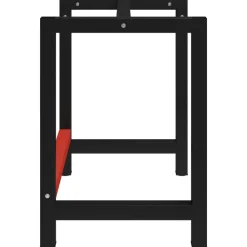 Accessoires Pour Tables-vidaXL Cadre de banc de travail Métal 80x57x79 cm Noir et rouge