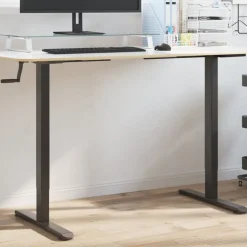 vidaXL Cadre de bureau debout (94-135)x60x(70-114) cm acier