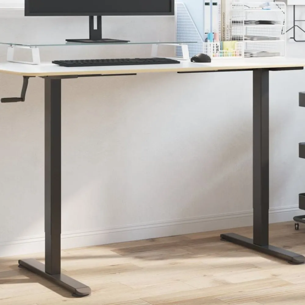 vidaXL Cadre de bureau debout (94-135)x60x(70-114) cm acier