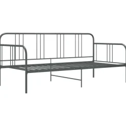 Lits & Accessoires-vidaXL Cadre de canapé-lit sans matelas métal 90x200 cm Gris