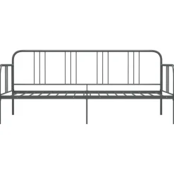 Lits & Accessoires-vidaXL Cadre de canapé-lit sans matelas métal 90x200 cm Gris