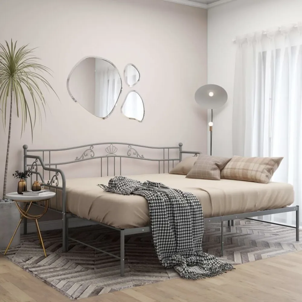 vidaXL Cadre de canapé-lit extensible sans matelas métal 90x200cm