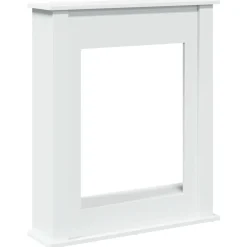 Accessoires Pour Cheminées & Poêles À Bois-vidaXL Cadre de cheminée 75x20x87,5 cm bois d'ingénierie Blanc